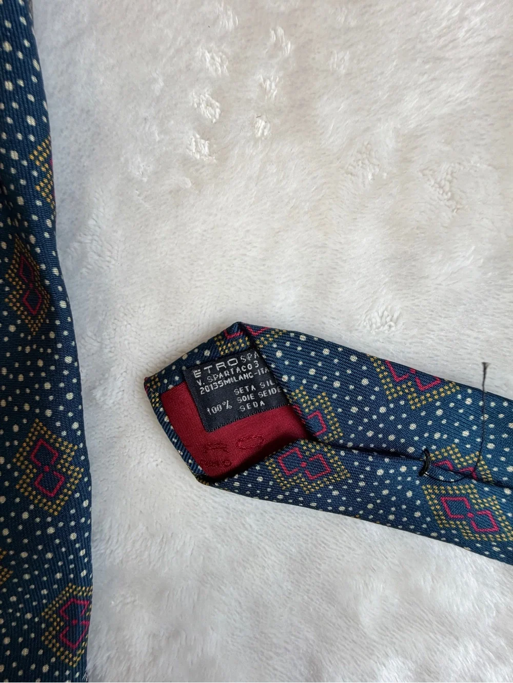 Vintage ETRO Milano Silk Foulard Necktie – Made in Italy